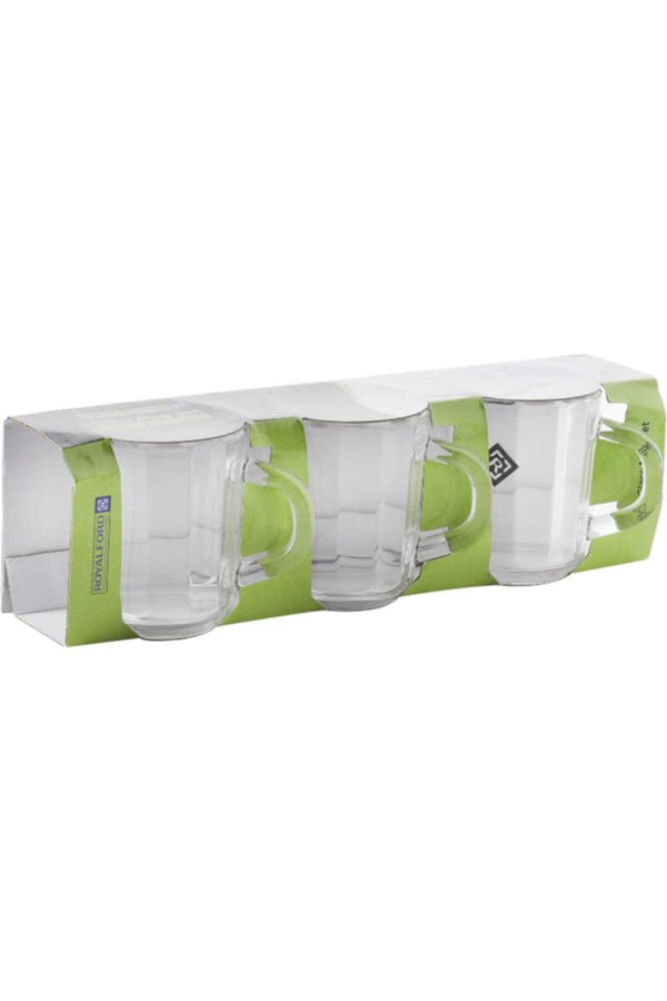 ROYALFORD | 3Pc Glass Mug with Handle(235ml) 1X16 | RF10290