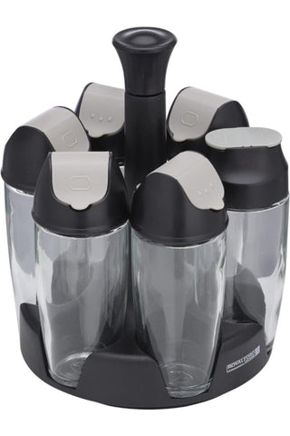 ROYALFORD | 6pc Spice Jar Set with Revol.Stand 1X6 | RF10523