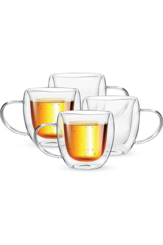 ROYALFORD | BRS 4pc Double Wall Mug Set 80ML 1X24 | RF10570