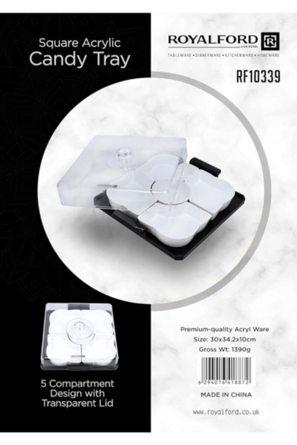 ROYALFORD | Square Acrylic Candy Tray 1X12 | RF10339