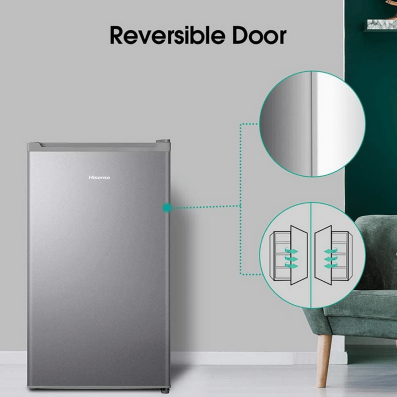 HISENSE | Single Door Refrigerator 122Ltrs Silver | RR122D4ASUJ