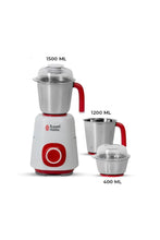 RUSSELL HOBBS | Mixer Grinder Power with 3 Stainless Steel Jars 550W | ARURH42504MIX
