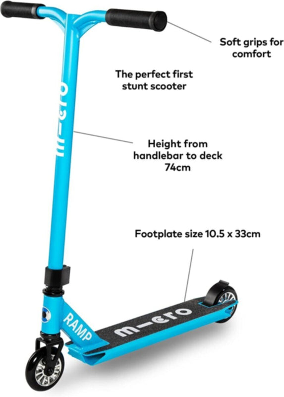MICRO | Mx Ramp Beginner Stunt Scooter Cyan SA0192 | 44000192