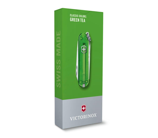 VICTORINOX | Classic SD Transparent 7 Functions Small Pocket Knives Green | 0.6223.T41G