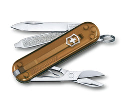 VICTORINOX | Classic SD Transparent 7 Functions Small Pocket Knives Chocolate Fudge | 0.6223.T55G