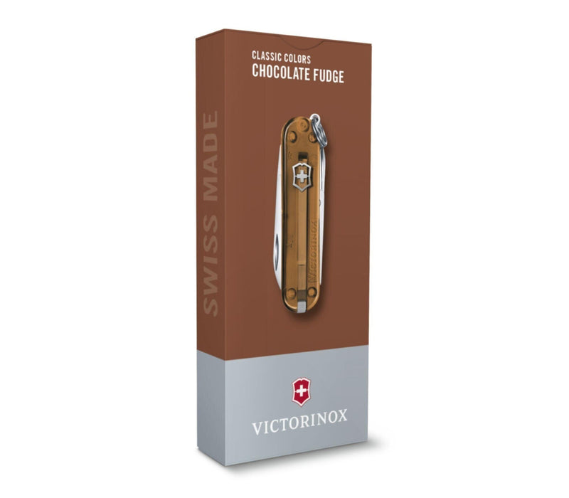 VICTORINOX | Classic SD Transparent 7 Functions Small Pocket Knives Chocolate Fudge | 0.6223.T55G
