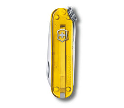 VICTORINOX | Classic SD Transparent 7 Functions Small Pocket Knives Tuscan Sun | 0.6223.T81G