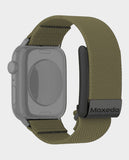 MOXEDO | Hybrid Fit-Weave Nylon Braided Band Adjustable Strap for iWatch and Whoop 4.0 Green | MX-FW012-GN