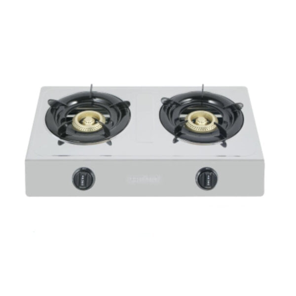 SANFORD | 100x100 mm Stainless Steel Gas Stove Double Burner Silver | SF5222GC STEEL