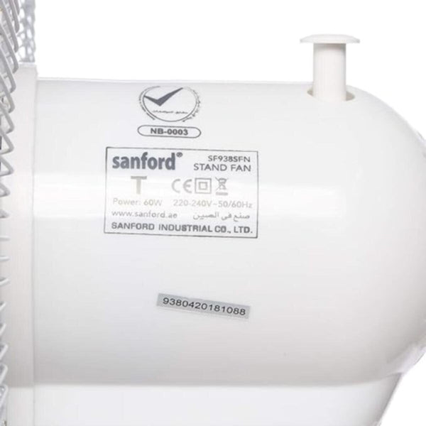 SANFORD | 18" Stand Fan 55 Watts White | SF938SFN