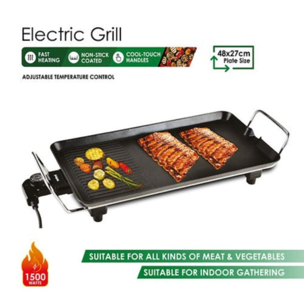 SANFORD | 48x27 cm Electric Barbeque Grill 1500 Watts Black | SF5968BBQ BS