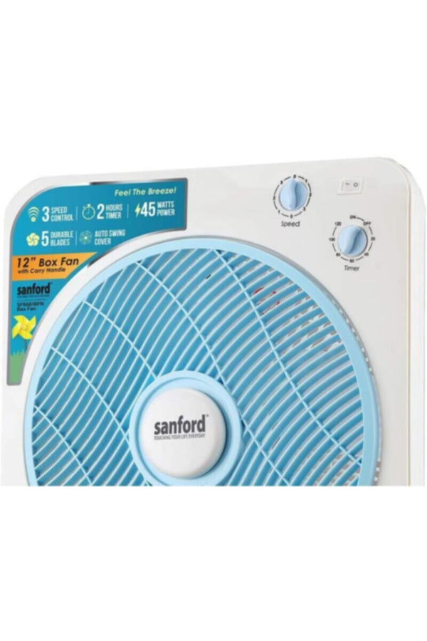 SANFORD | Box Fan 12" 45 Watts | SF6661BFN BS