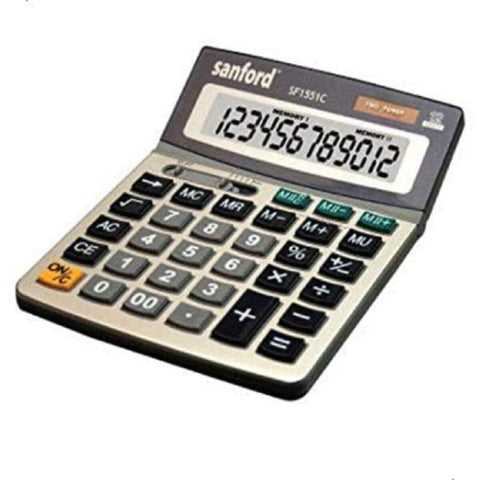SANFORD | Calculator 12 Digits Black | SF1551C-12D