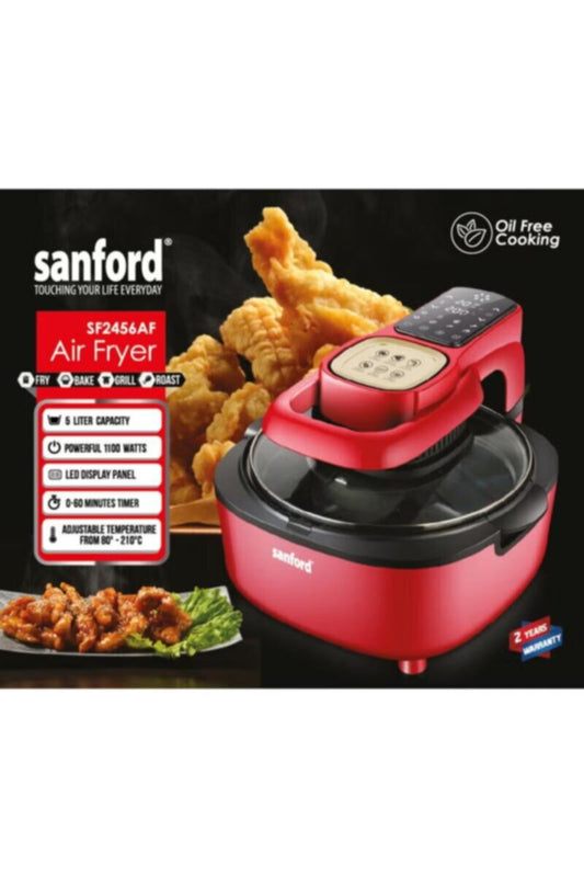 SANFORD | Ditial Air Fryer 5 Litre 1100 Watts Red | SF2456AF BS