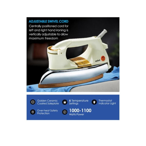 SANFORD | Dry Iron 1100 Watts White | SF21DI BS