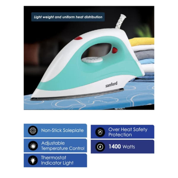 SANFORD | Dry Iron 1400 Watts Green | SF29DI BS