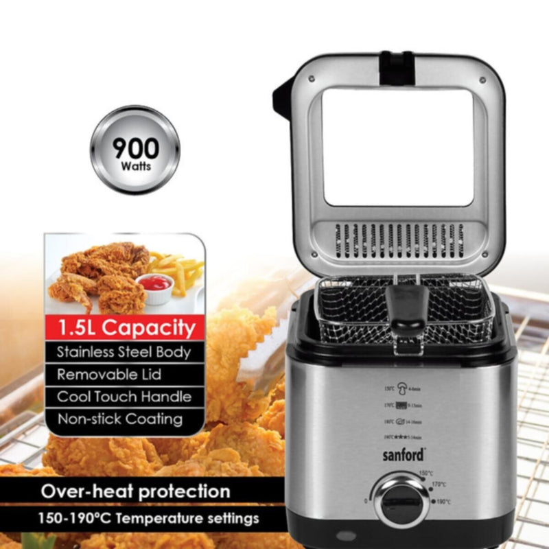 SANFORD | Electric Mechanical Deep Fryer 1.5 Litres | SF1303DF BS