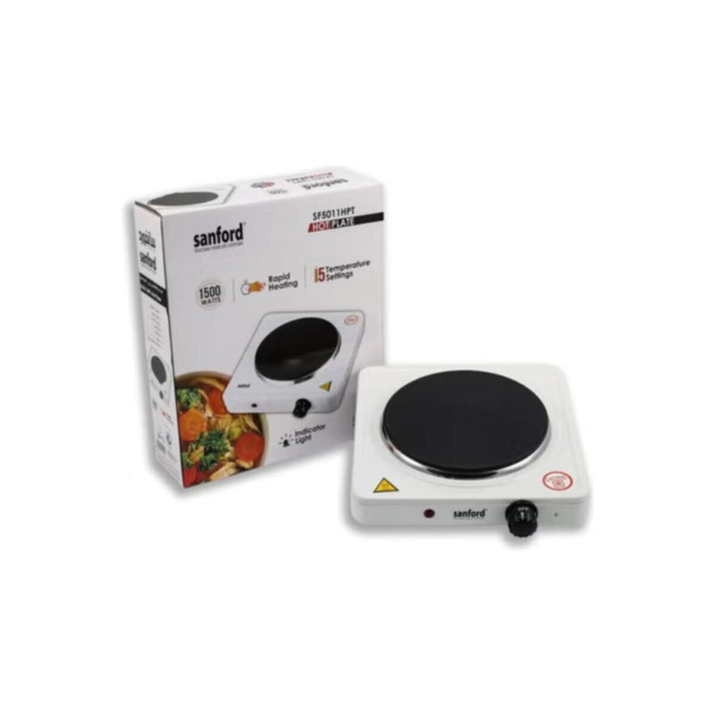 SANFORD | Electric Single Hot Plate 1500 Watts White | SF5011HPT BS