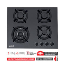 SANFORD | Glass Gas Hob 4 Burner With Flame Supervision Device | SF5451GH BS FSD