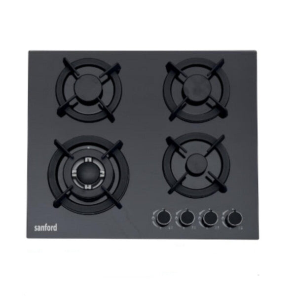 SANFORD | Glass Gas Hob 4 Burner With Flame Supervision Device | SF5451GH BS FSD
