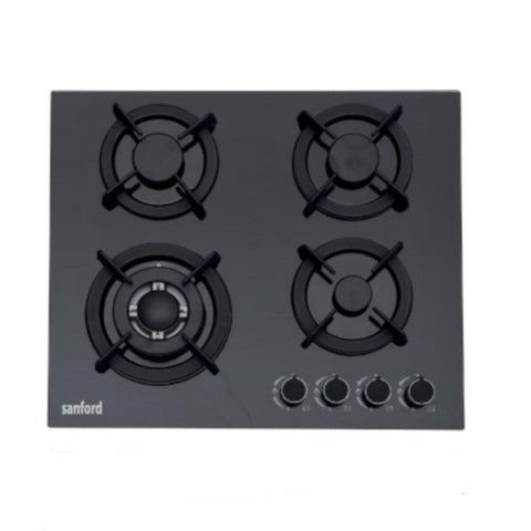 SANFORD | Glass Gas Hob 4 Burner With Flame Supervision Device | SF5451GH BS FSD