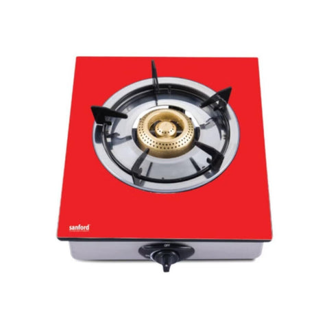 SANFORD | Glass Gas Stove 1 Burner With Flame Supervision Device Red | SF5112GC FSD