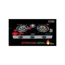SANFORD | Glass Gas Stove 3 Burner Black Red | SF5326GC BLACK-RED