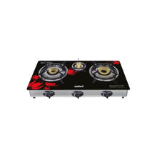 SANFORD | Glass Gas Stove 3 Burner Black Red | SF5326GC BLACK-RED
