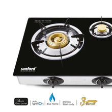 SANFORD | Glass Gas Stove 3 Burner Black | SF5362GC 3B