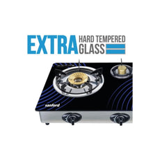 SANFORD | Glass Gas Stove 3 Burner Detachable Black | SF5326GC B