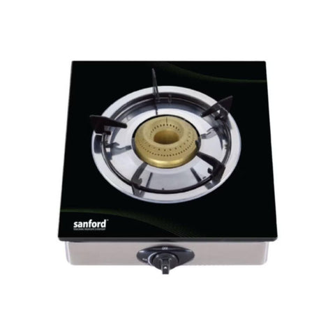 SANFORD | Glass Single Burner Gas Stove Black | SF5114GC 1B