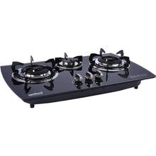 SANFORD | Glass Triple Burner Gas Hob Black | SF5404GC
