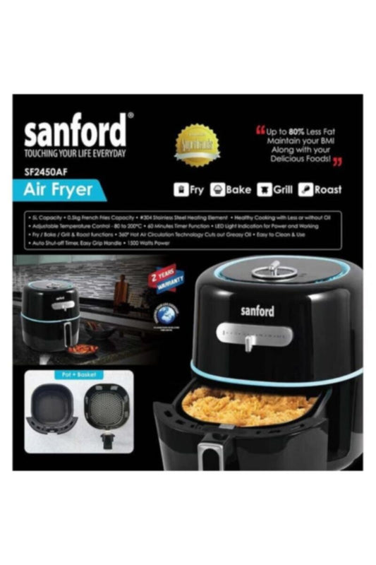 SANFORD | Manual Air Fryer 5 Litre With Grill 5.5 Litre | SF2450AF BS