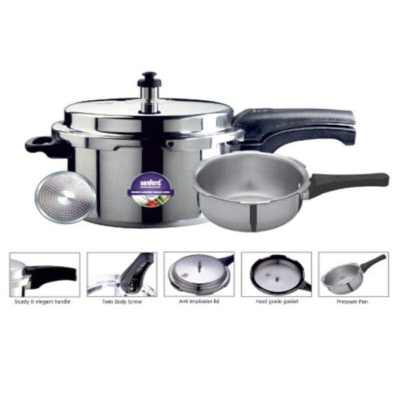 SANFORD | Pressure Cooker & Pan With Induction Base 3 Litres | SF3271PCCIB-3.0L