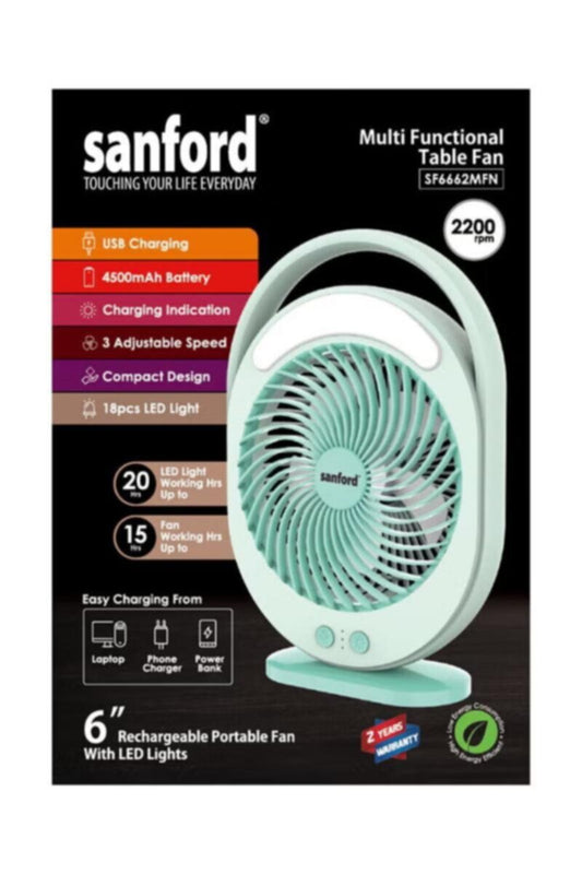 SANFORD | Rechargeable Mini Fan | SF6662MFN