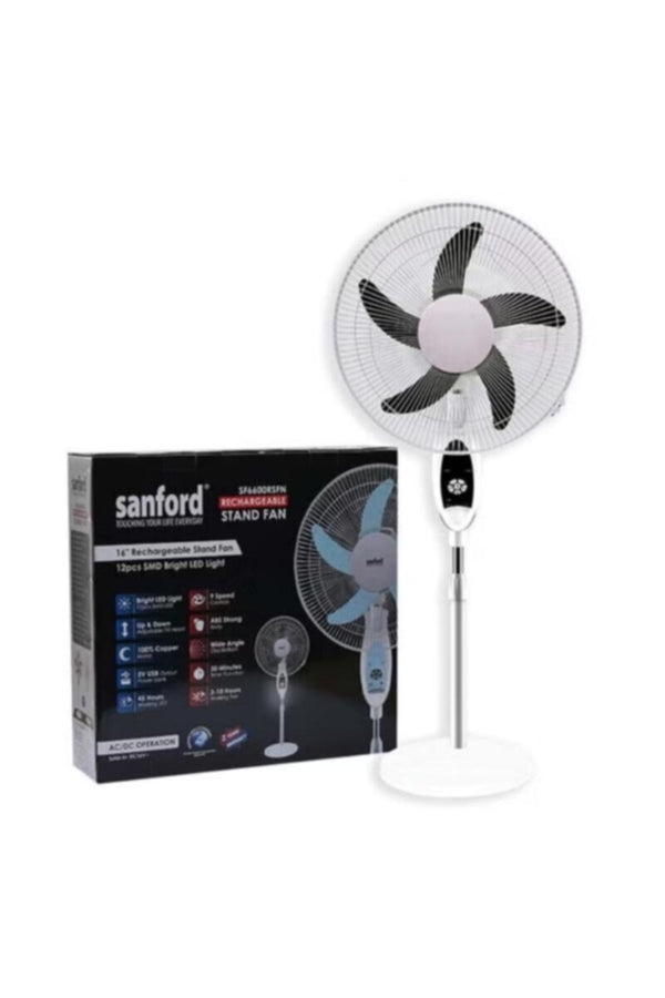 SANFORD | Rechargeable Stand Fan 18" | SF6600RSFN BS