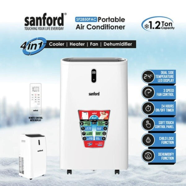 SANFORD | Smart Portable Air Conditioner 1.2 Ton 1335 Watts | SF2850PAC BS