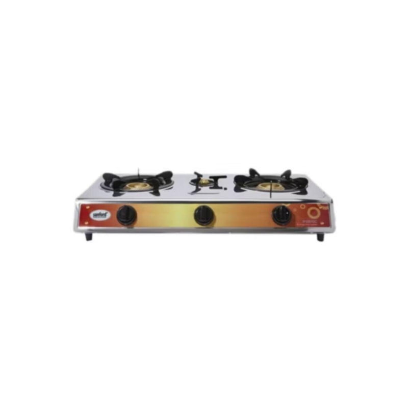 SANFORD | Stainless Steel Gas Stove 3 Burner Silver Orange | SF5357GC A