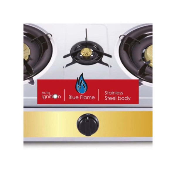 SANFORD | Stainless Steel Gas Stove 3 Burner Silver | SF5357GC B