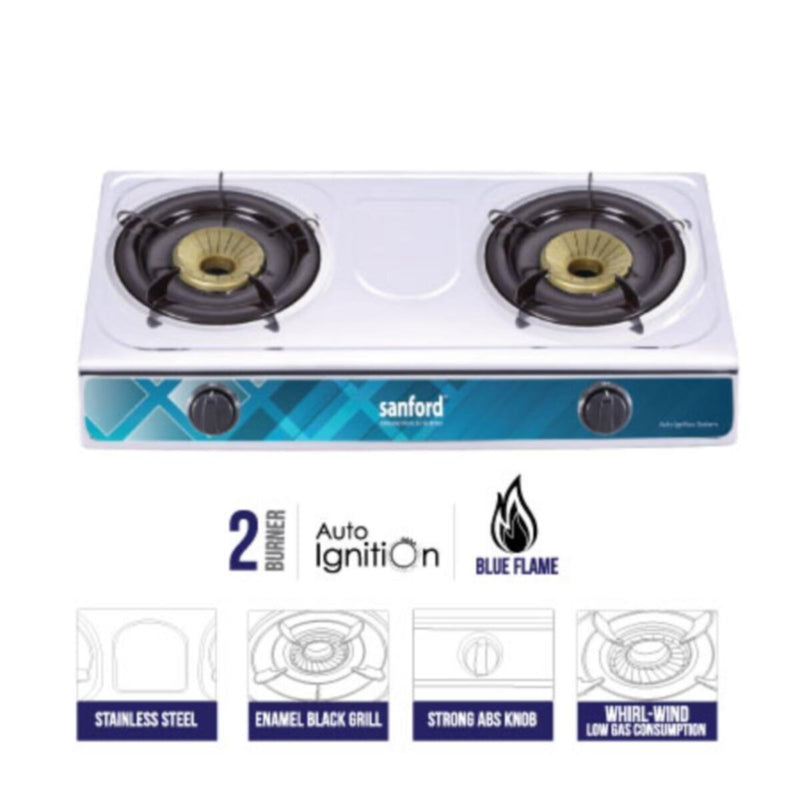 SANFORD | Stainless Steel Gas Stove Double Burner | SF5313GC B