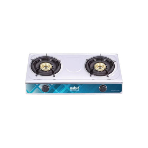 SANFORD | Stainless Steel Gas Stove Double Burner Silver Blue | SF5313GC A