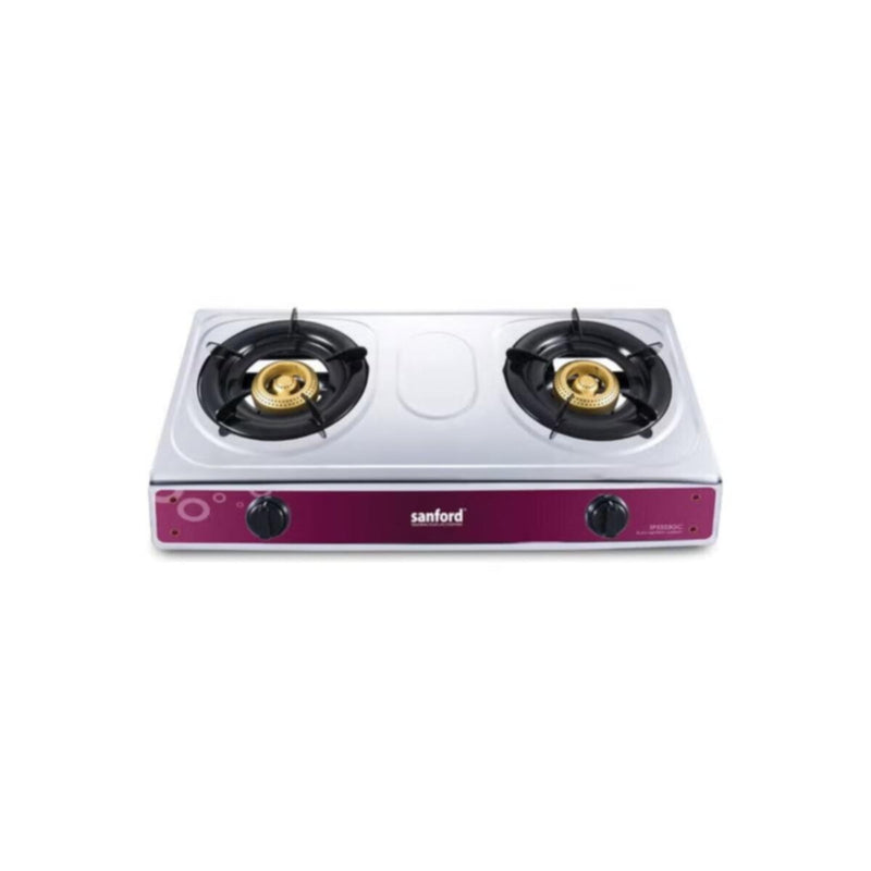 SANFORD | Stainless Steel Gas Stove Double Burner Silver | SF5353GC 2B