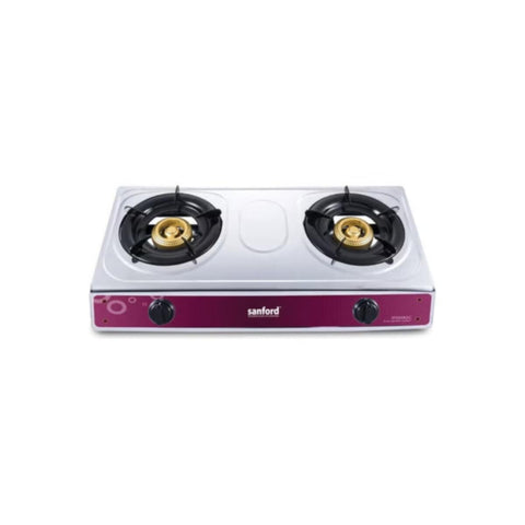 SANFORD | Stainless Steel Gas Stove Double Burner Silver | SF5353GC 2B