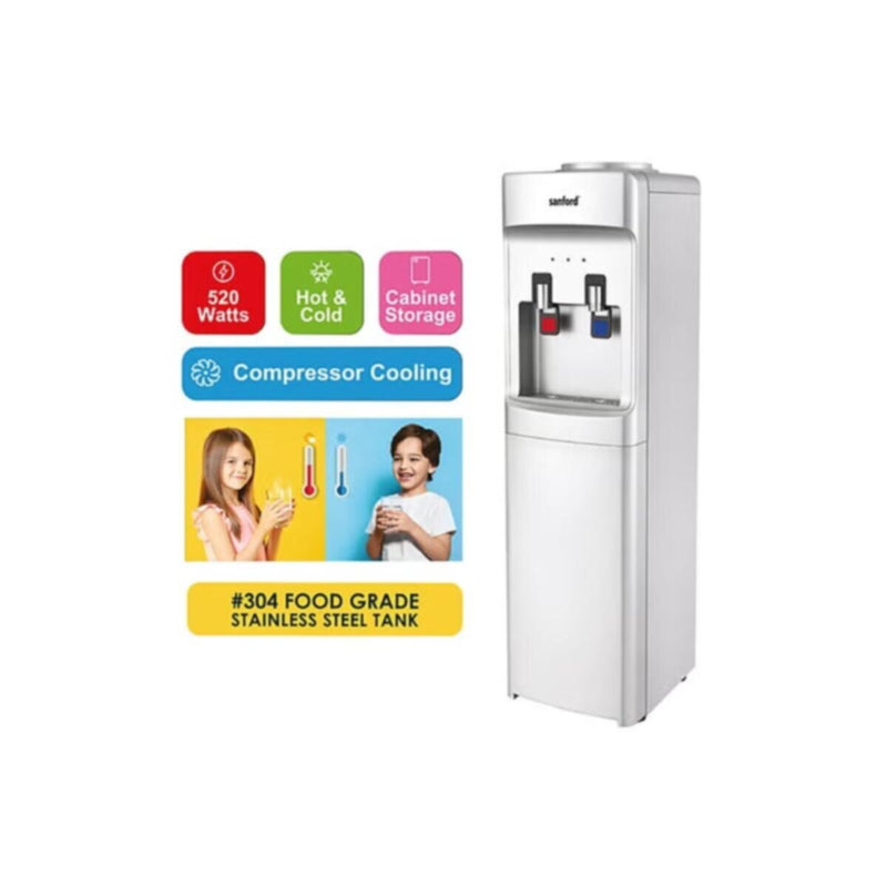 SANFORD | Water Dispenser Hot & Cold Black Silver | SF1412WD BS-D