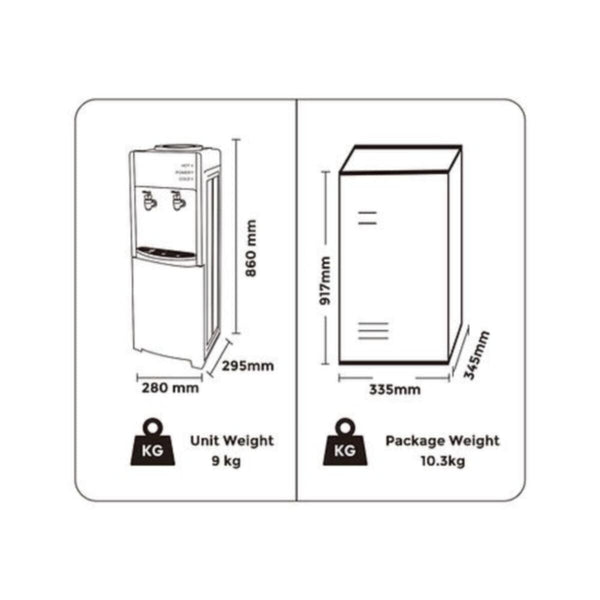 SANFORD | Water Dispenser With Cabinet White | SF1403WD BS