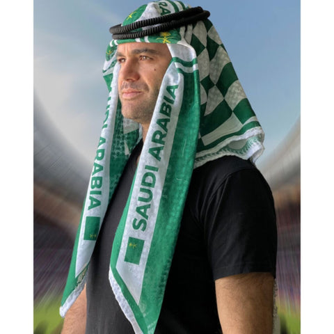 Saudi Arabia | Football fan head gear Arabic Style - Ghutra and Egal setÂ |Â OneÂ size