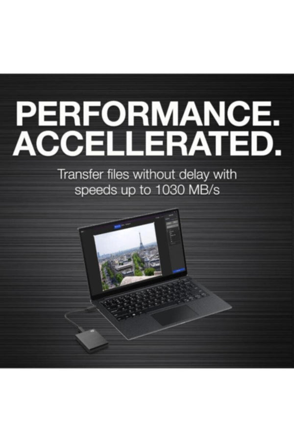 SEAGATE | One Touch 2 TB External SSD Up to 1030 Mb/s, for Windows and Mac Black | STKG2000400