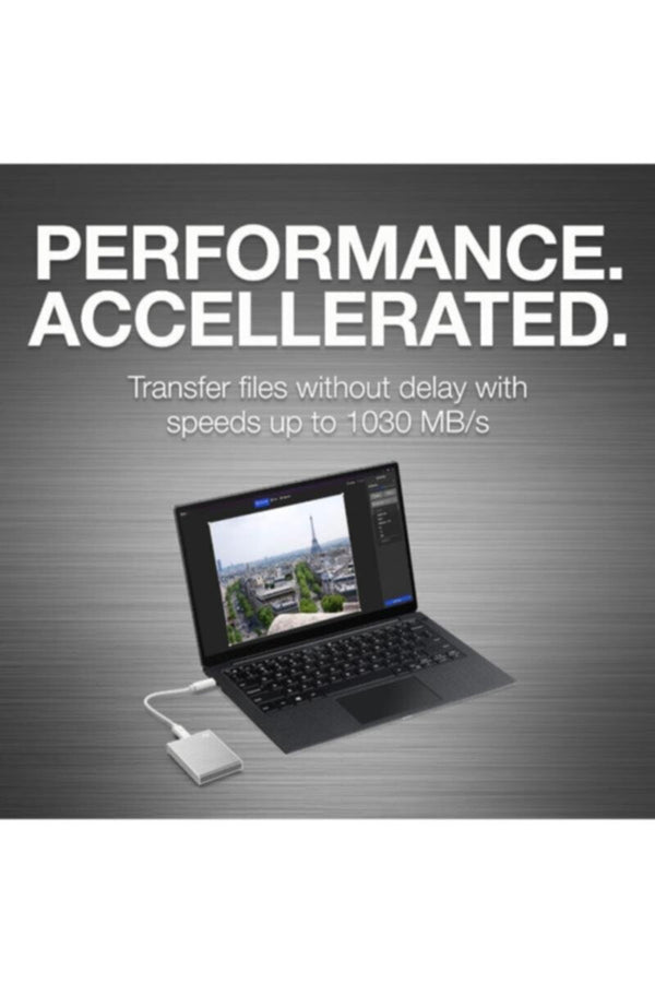 SEAGATE | One Touch 2 TB External SSD Up to 1030 Mb/s, for Windows and Mac Silver | STKG2000401
