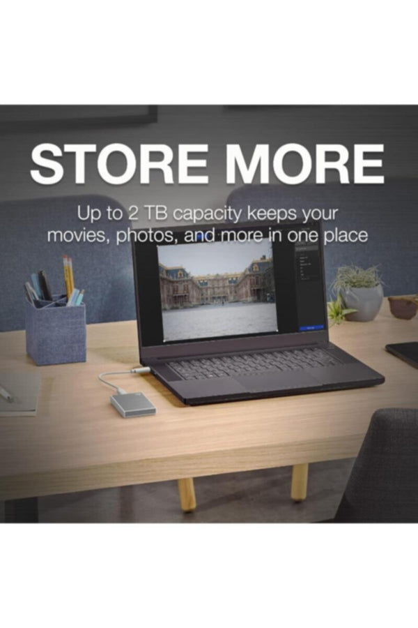 SEAGATE | One Touch 2 TB External SSD Up to 1030 Mb/s, for Windows and Mac Silver | STKG2000401