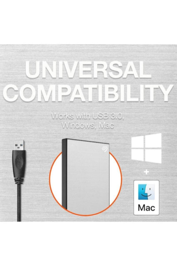 SEAGATE | One Touch 2TB External HDD with Password Protection Silver | STKY2000401